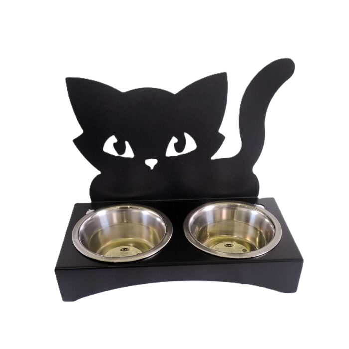 Portaciotole Gatto Accucciato Nero